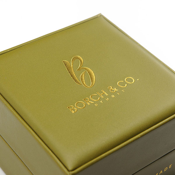 Custom Luxury Watch Box Packaging Plastic Gold Pu Leather